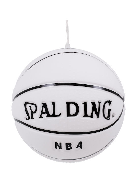 GloboStar Kids Glass Single Ceiling Light E27 Spalding Nba White 25x25cm