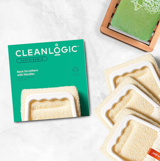Cleanlogic Cleanlogic Sustainable Back Scrubber Handles Schwamm Beige 1Stück
