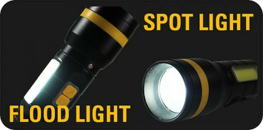 CAT Rechargeable Flashlight LED Dual Function with Maximum Brightness 1200lm Black