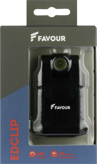 Favour Επαναφορτιζόμενος Φακός LED IPX6 με Μέγιστη Φωτεινότητα 180lm Edclip| T0917