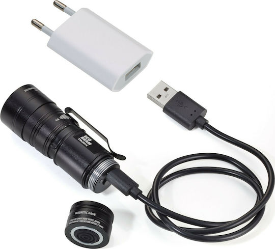 Troika Rechargeable LED Flash Light with Maximum Brightness 240lm Eco Beam