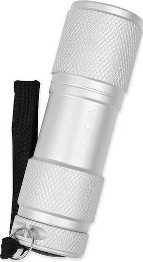 Sonora Flashlight LED with Maximum Brightness 30lm Silver Vertex 9 Silver