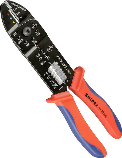 Knipex Crimping Pliers Cross-Section 0.5 - 6mm² with Stripper Length 240mm