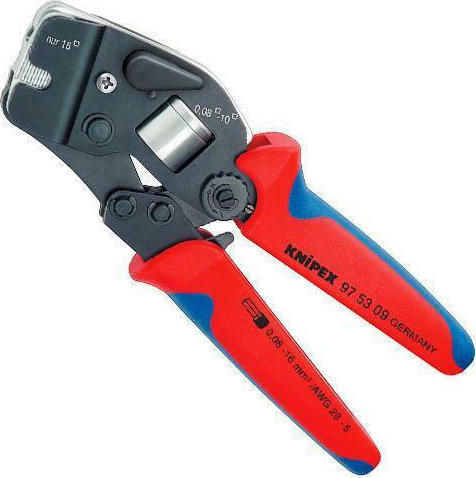 Knipex Self-Adjusting Crimping Pliers Cross-Section Range 0.08 - 16mm² with Ratchet Mechanism Length 190mm