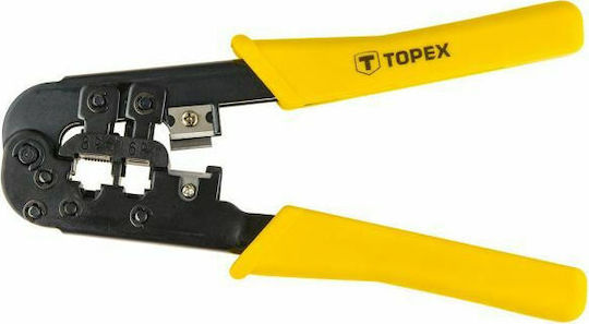 Topex Πρέσα Ακροδεκτών Δικτύου RJ12, RJ11, RJ45 με Απογυμνωτή (Μήκος 185mm)
