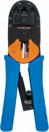 Intellinet Netzwerksteckerpresse , R, J, 1, 2, , R, J, 1, 1, , R, J, 4, 5, , , mit Abisolierer, Kastenmechanismus und Isolierung (Länge 180mm)