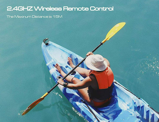 Gookam Go 2 Екшън камера 4K Ultra HD Водоустойчива (с Калъф) с Екран 2" и Wi-Fi Черна
