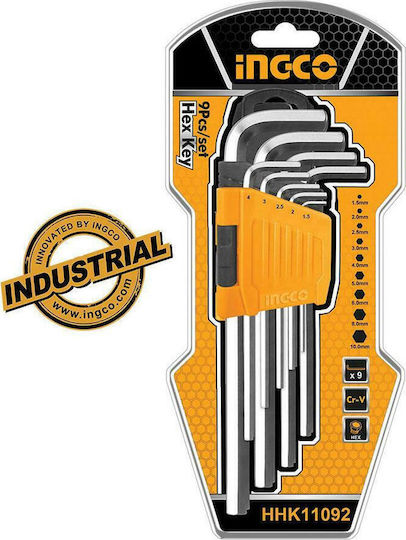 Ingco Set 9 Allen Wrenches L