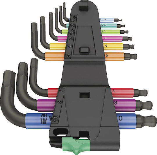 Wera Set 9 Allen Wrenches L 950/9 Hex-Plus Mulitcolour 2 5133164001