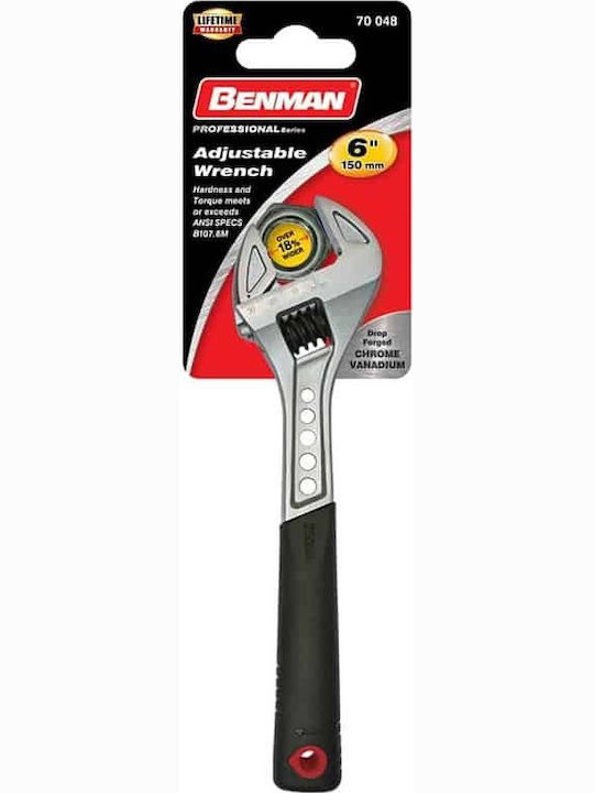 Benman Γαλλικό Κλειδί Μήκους 254mm με Άνοιγμα Σιαγόνων έως 30mm και Αντιολισθητική Λαβή
