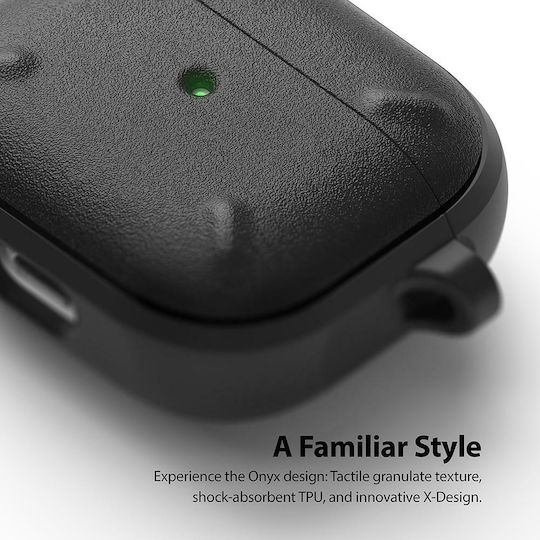 Ringke Onyx Θήκη Συνθετική με Γάντζο σε Μαύρο χρώμα για Apple AirPods 3