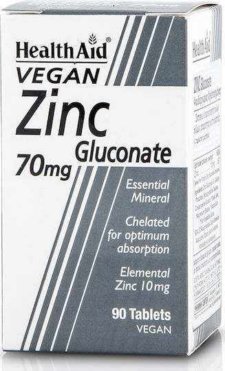Health Aid Zinc Gluconate 70mg 90 ταμπλέτες