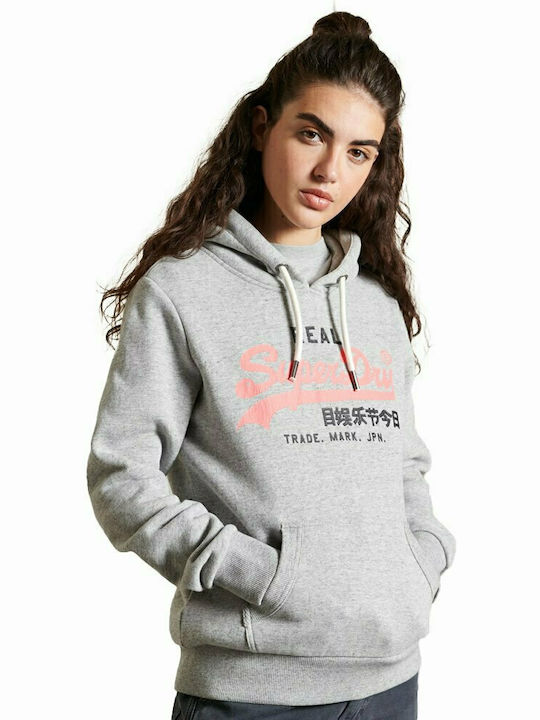 Vintage Logo Ac Damen Sweatshirt Kapuzen Gray