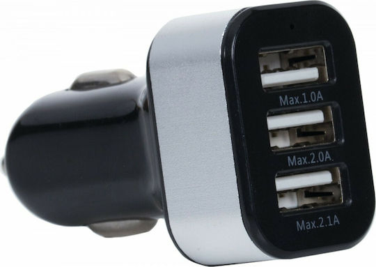 Technisat Car Charger 2.1A with Ports: 3xUSB Black Color
