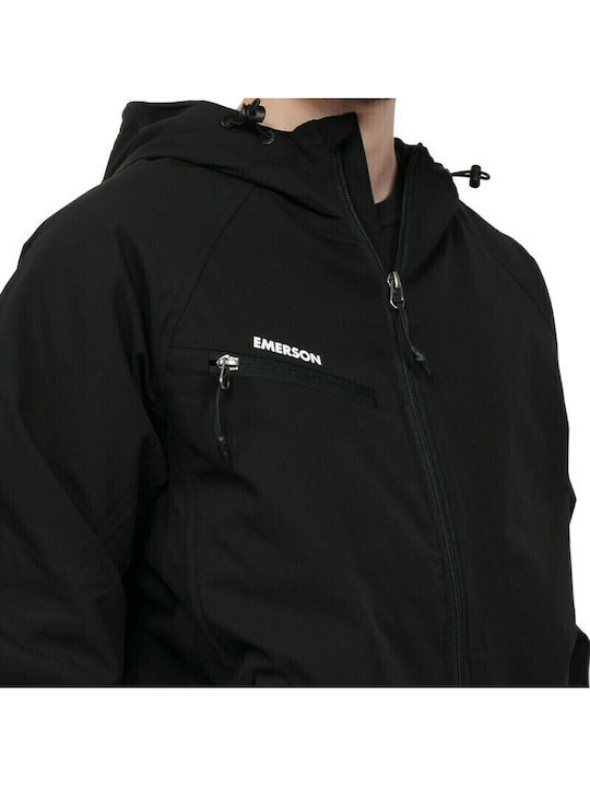 Jacke Bomber Wasserdicht und Winddicht Schwarz