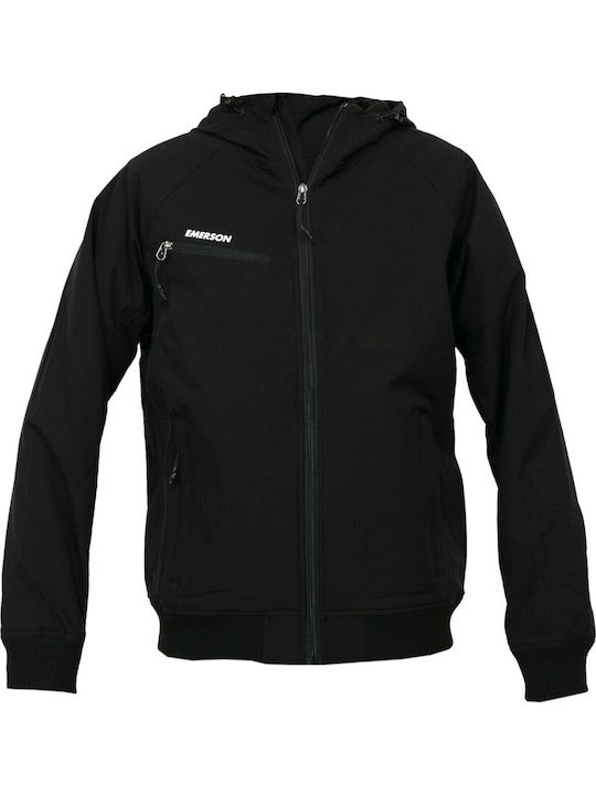 Jacke Bomber Wasserdicht und Winddicht Schwarz