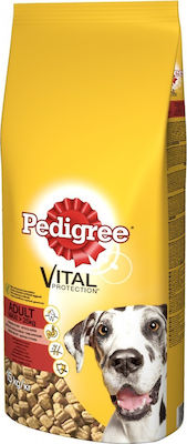 Pedigree Vital Protection 15kg Dry Food for Adult Dogs of Large Breeds with Calf and Rice