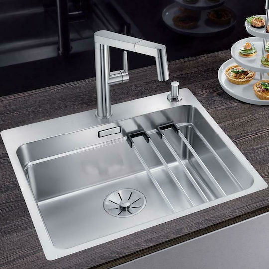 Blanco Etagon 500-IF 521840 Drop-In Sink Inox Satin W54xD44cm Silver