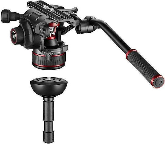 Manfrotto Videostative Nitrotech 612 Video Kopf Alu Twin Leg aus Aluminium mit Hydraulischer Kopfart und Maximale Belastung 12kg