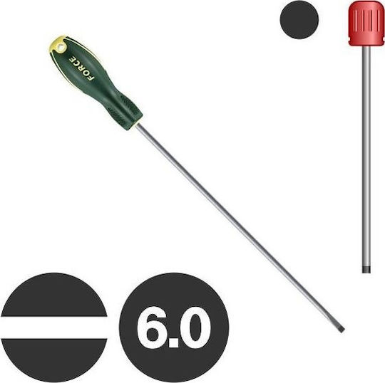 Force Κατσαβίδι Μακρύ Ίσιο Μεγέθους 6x300mm