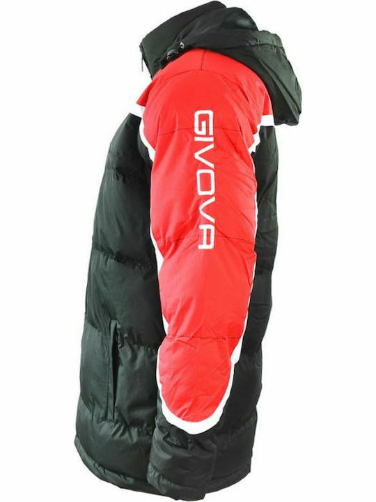 Antartide Winter Jacket Puffer Black / Red