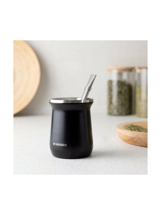 Navaris Yerba Mug Metallic Black 300ml