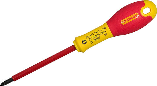 Stanley Șurubelniță Electricianului VDE 1000V Cruce Dimensiunea PH1x100mm Fatmax