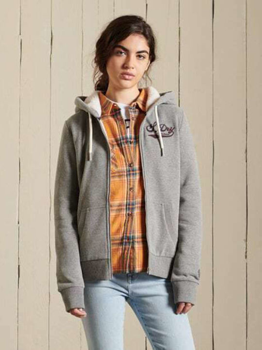 Pride In Craft Women's Sweatshirt Jacket Hooded Gray