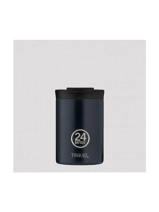 24Bottles Inox Thermo Lunch Box Travel Tumbler Blue 350ml