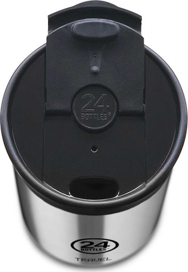 24Bottles Travel Tumbler Δοχείο Φαγητού Inox Θερμός Μαύρο 350ml