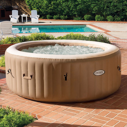 Intex Pure Spa Bubble Massage Στρογγυλή Πισίνα PVC 795lt Φουσκωτή με Υδρομασάζ