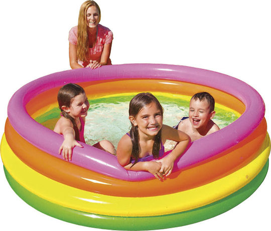 Intex Sunset Glow Children's Round Swimming Pool 780lt Inflatable 168x46cm Sunset Glow