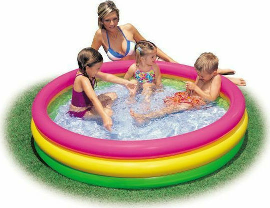 Intex Sunset Glow Children's Round Swimming Pool PVC 131lt Inflatable