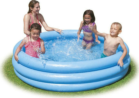 Intex Crystal Blue Kinder Rundschwimmbecken 582lt Aufblasbar 168x38cm Blau