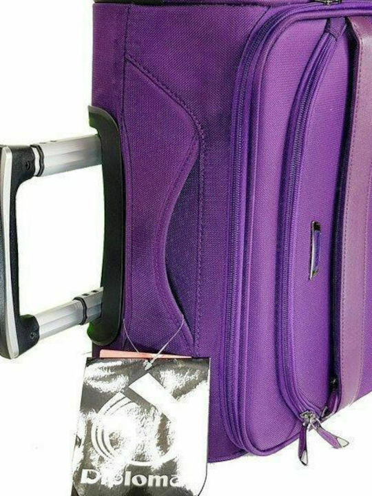 Diplomat Set Colecția Atlanta Valize De Călătorie Din Material Textil Violet Cu Înălțime Maximă 78 Cm Cu 4 Roți Set 3 Bucăți