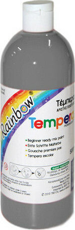 Rainbow Τέμπερα Ζωγραφικής Ασημί σε Μπουκάλι 500ml