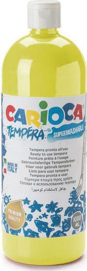 Carioca Tempera Τέμπερα Ζωγραφικής Primary Yellow σε Μπουκάλι 1000ml