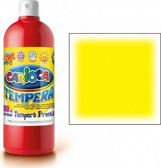 Carioca Tempera Τέμπερα Ζωγραφικής Primary Yellow σε Μπουκάλι 1000ml