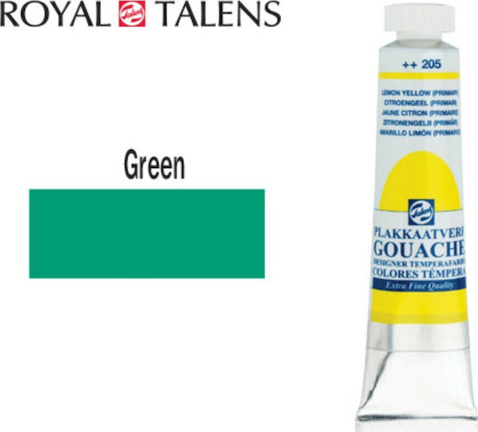 Royal Talens Extra Fine Tempera Paints Green 600 in Tube 20ml 1pcs
