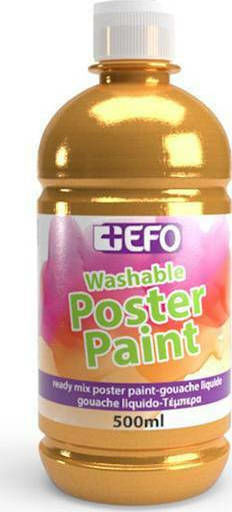 +Efo Poster Paint Tempera Paints Gold in Bottle 500ml 1pcs