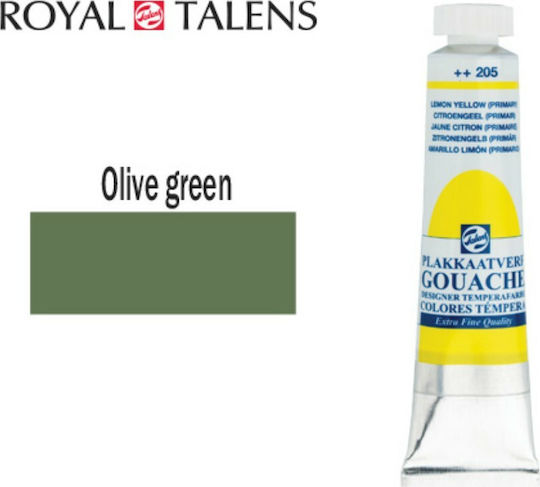 Royal Talens Extra Fine Tempera Paints Olive Green 620 in Tube 20ml 1pcs