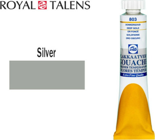 Royal Talens Extra Fine Tempera Farben Silver 800 in Röhre 20ml 1Stück