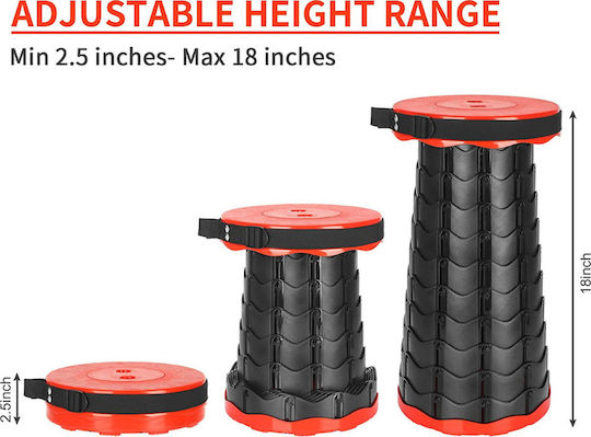 Factory Telescopic Scaun de Plajă Roșu 25x25cm