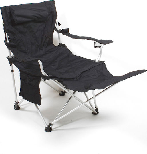 Relags Camping Travelchair Luxus Lounger-Armchair Beach Aluminium Black