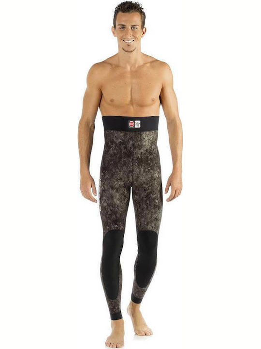 CressiSub Tracina Divisible Wetsuit Shaved with Chest Pad for Speargun Brown Camouflage 5mm LE4650