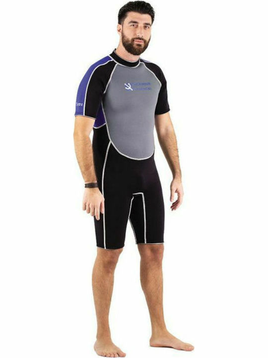 Scuba Force Torre Μονοσόρτς Κατάδυσης Διπλόφοδρο με Φερμουάρ Μαύρο 3mm 64211
