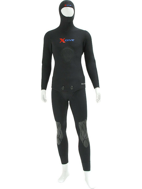 XDive Medusa Διαιρούμενη Στολή Κατάδυσης Διπλόφοδρη Μαύρη 5mm