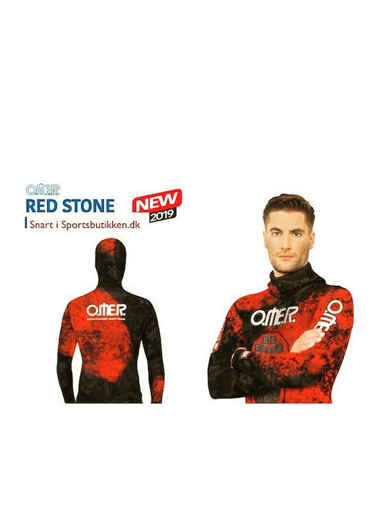 Omer Red Stone Divisible Wetsuit for Speargun Camouflage Red 3mm