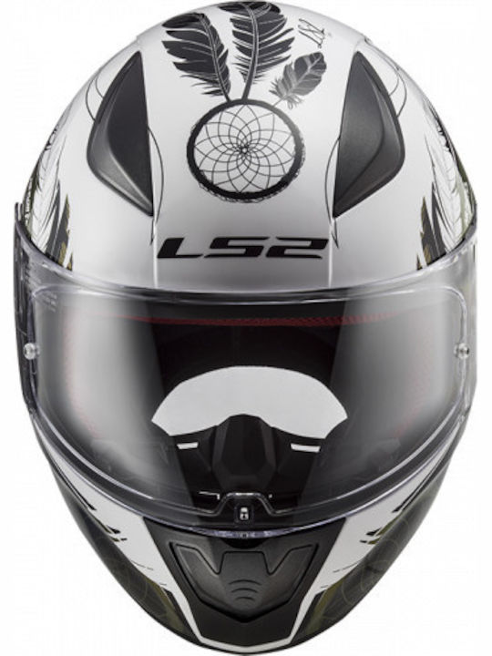 LS2 Rapid FF353 Boho White/Black/Pink Motorcycle Helmet Full Face ECE 22.06 1300gr