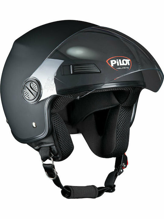 Pilot Fazer Black Matt Motorcycle Helmet Jet ECE 22.06 950gr